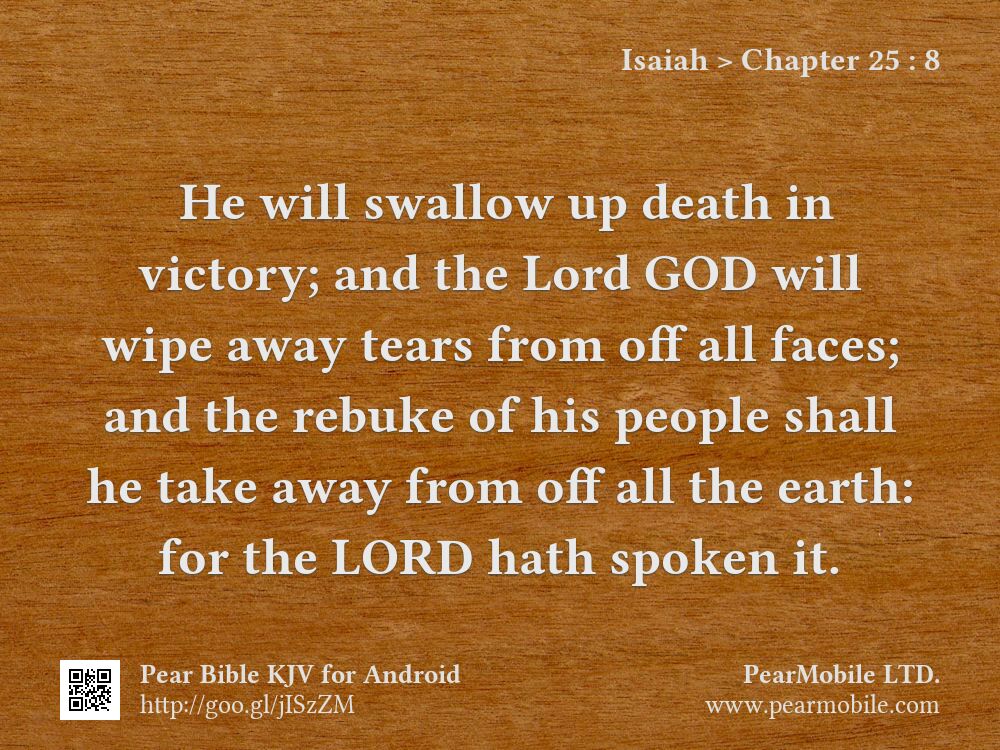 Isaiah, Chapter 25:8